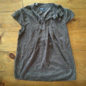 GAP maternity short sleeve blouse sz S black